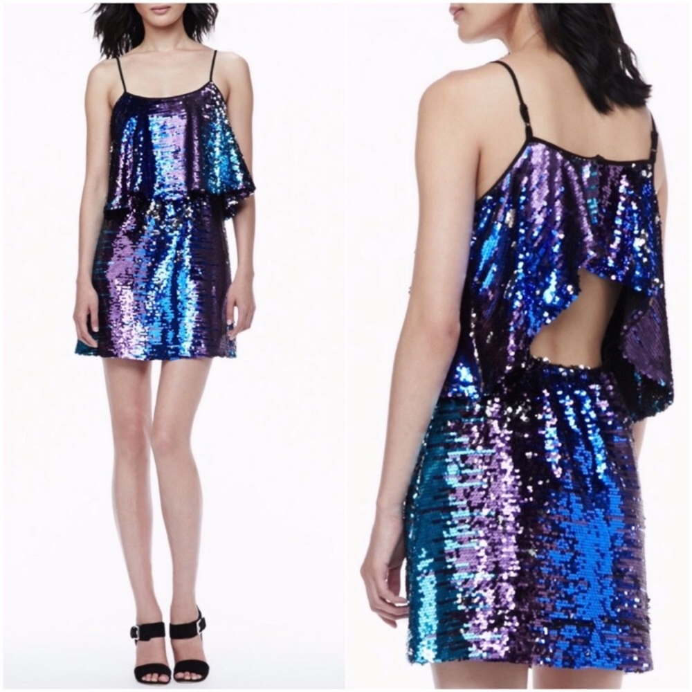 Lovers and friends Blue sequin Sunkissed dress